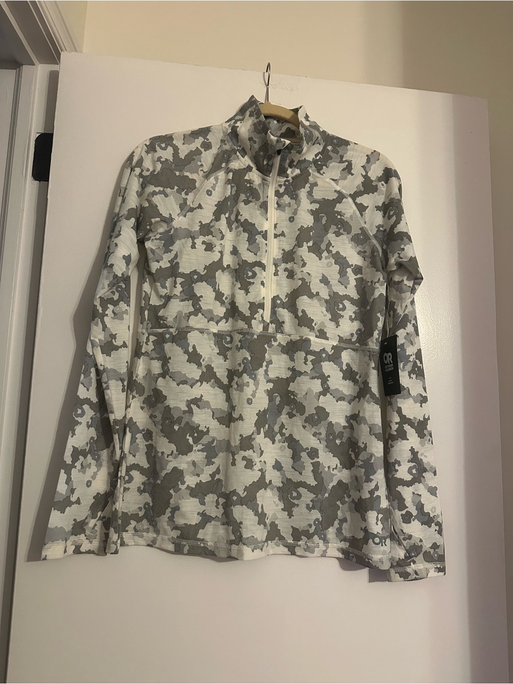 Outdoor Research Women's Alpine Onset Half Zip Snow Camo Top